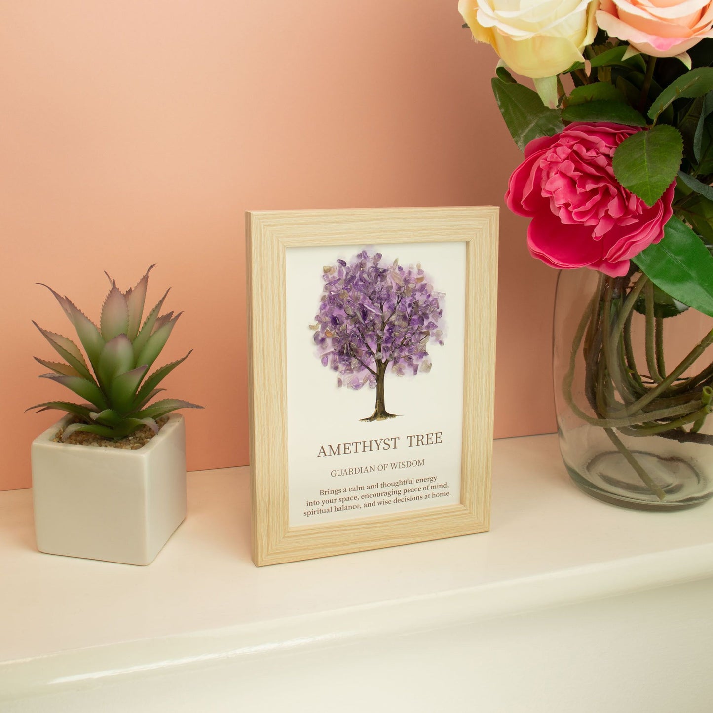Amethyst Lebensbaum Bild – Symbol für Ruhe, Weisheit und spirituelle Balance