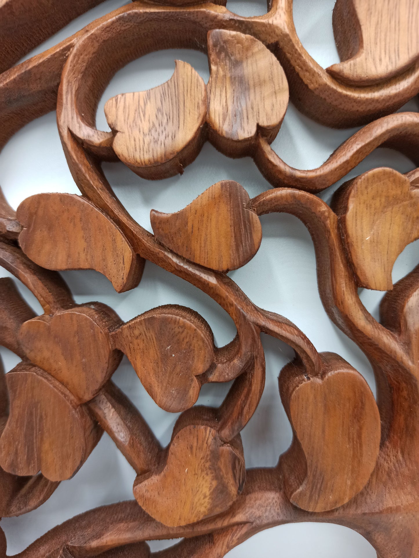 Lebensbaum Love Wandbild aus Holz – handgeschnitztes Tree of Life Panel 40 cm