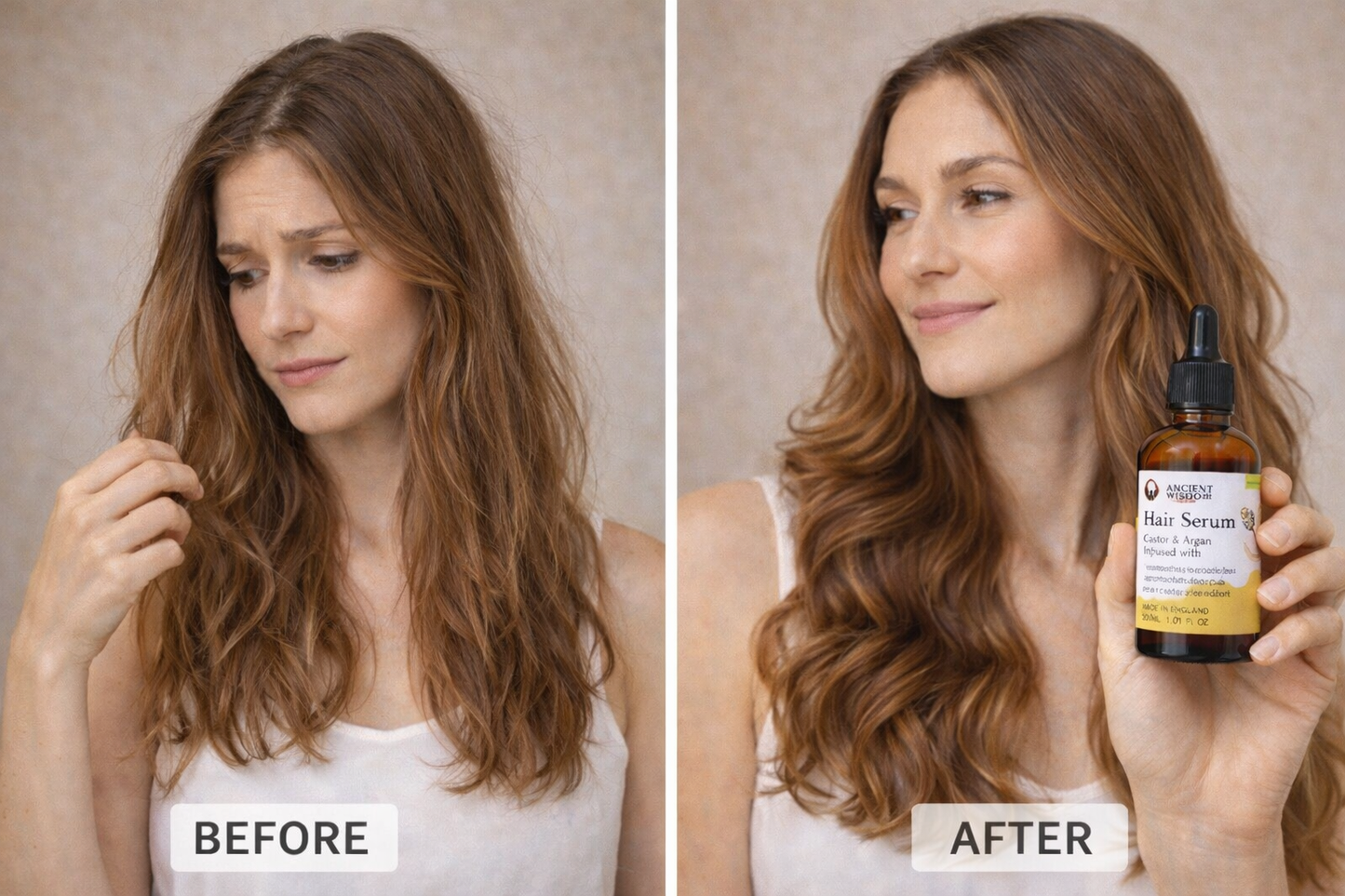 Detailaufnahme Haarserum Textur