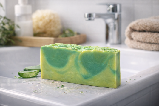 Handgemachte Aloe Vera Seife Detai