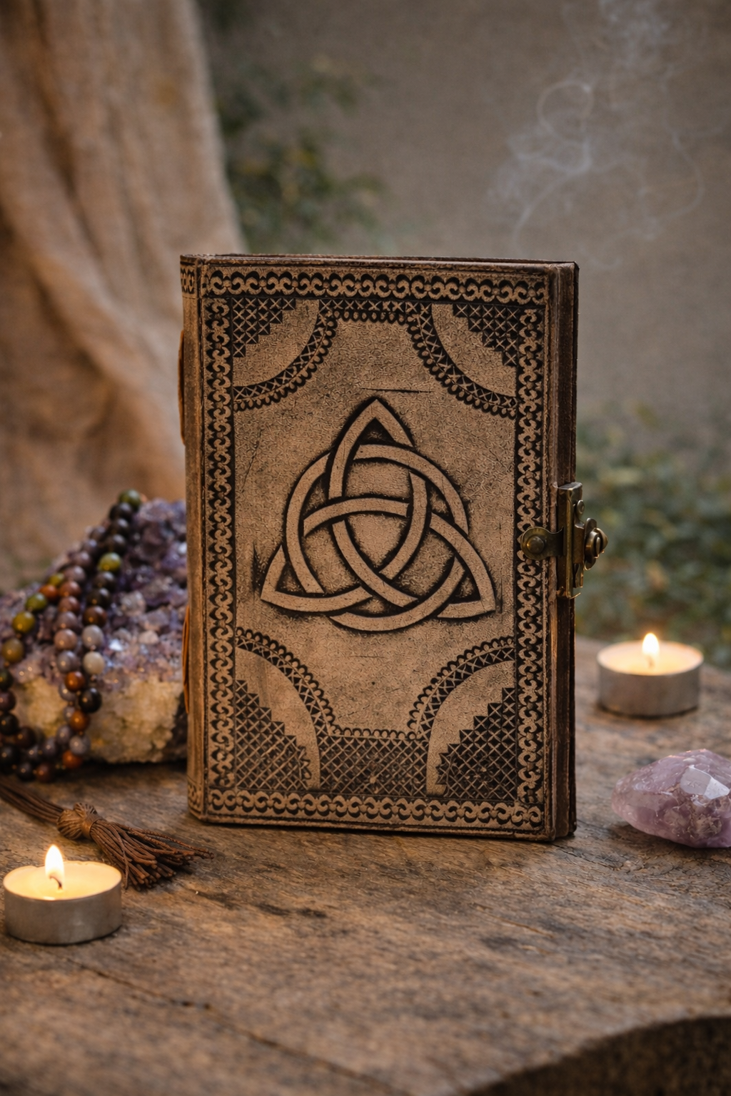 Notizbuch Triquetra rotbraun