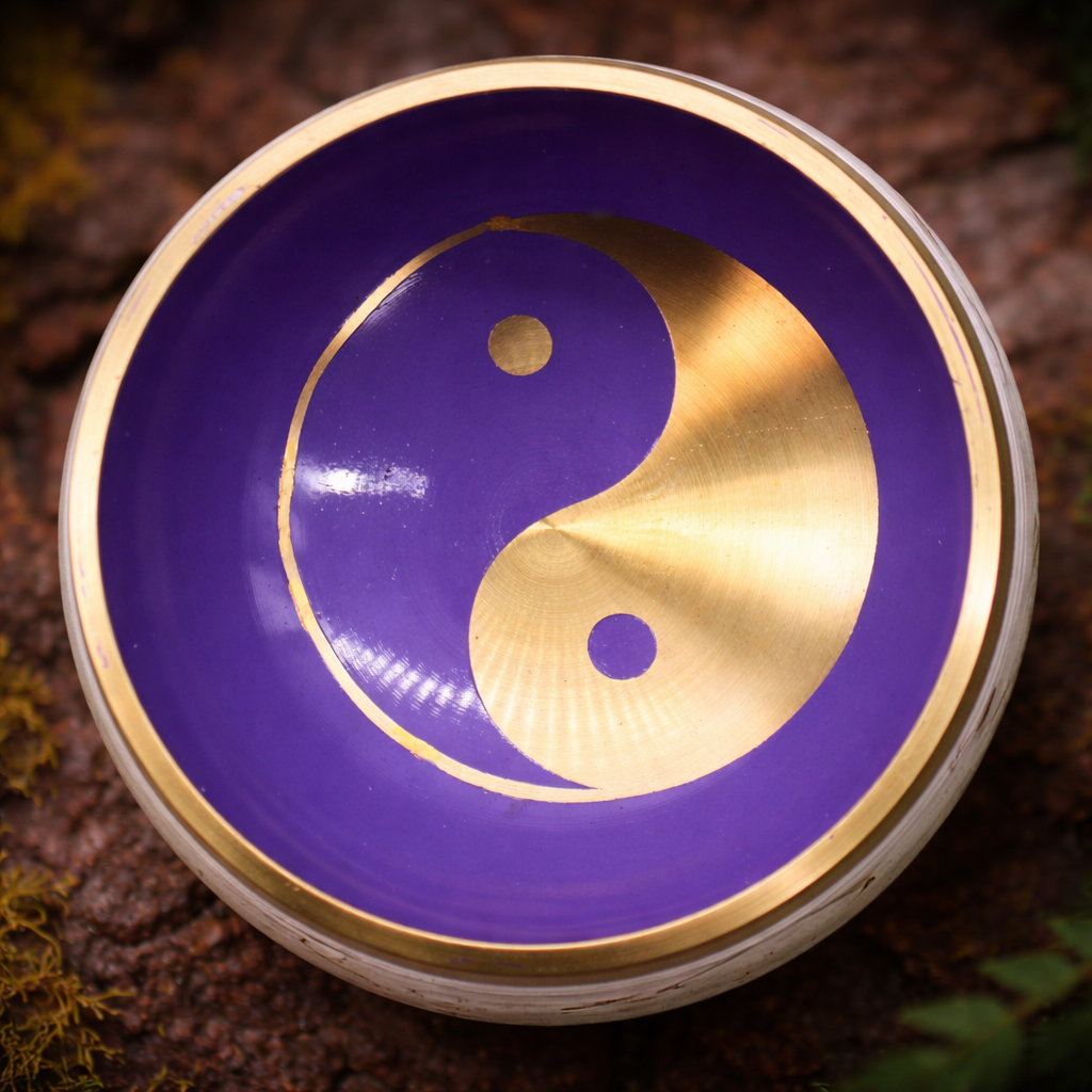 Seitenansicht Yin Yang Klangschale Set