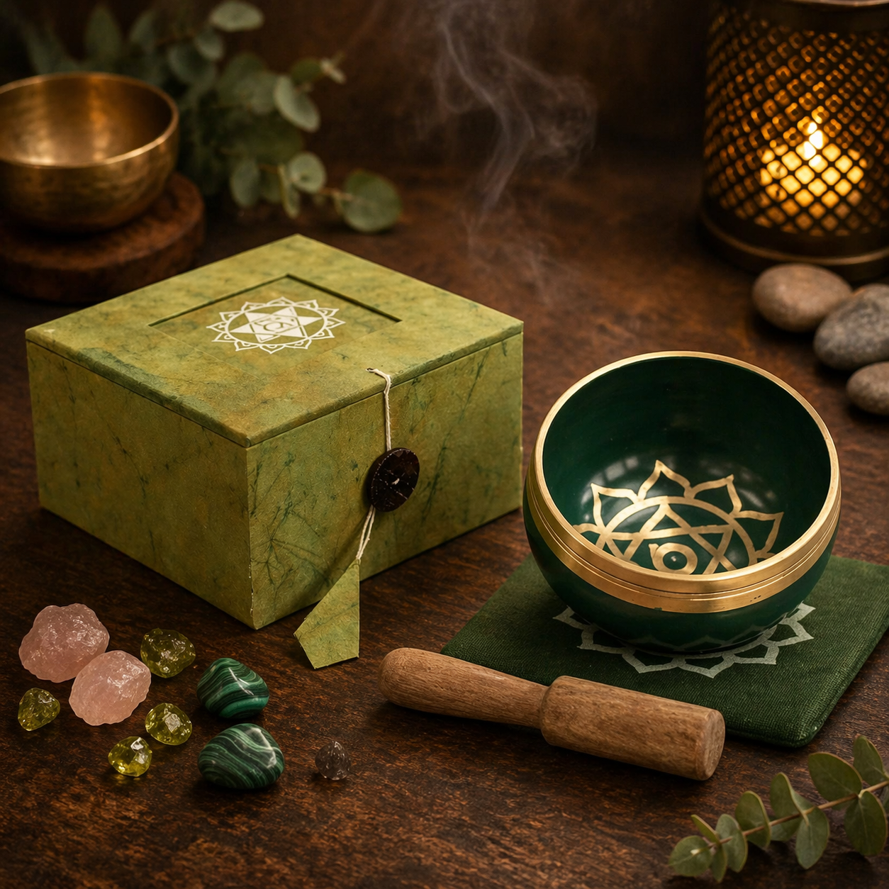 Herzchakra Klangschale – Chakra Singing Bowl (Grün) – Meditation & Entspannung
