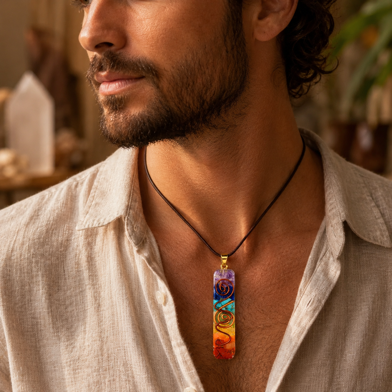 7 Chakra Kette mit Edelsteinen – spirituelle Halskette für Balance & Energie