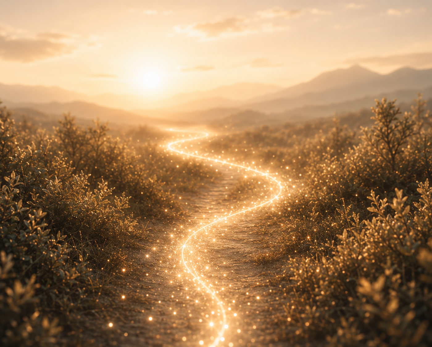 Goldener Pfad im Morgenlicht