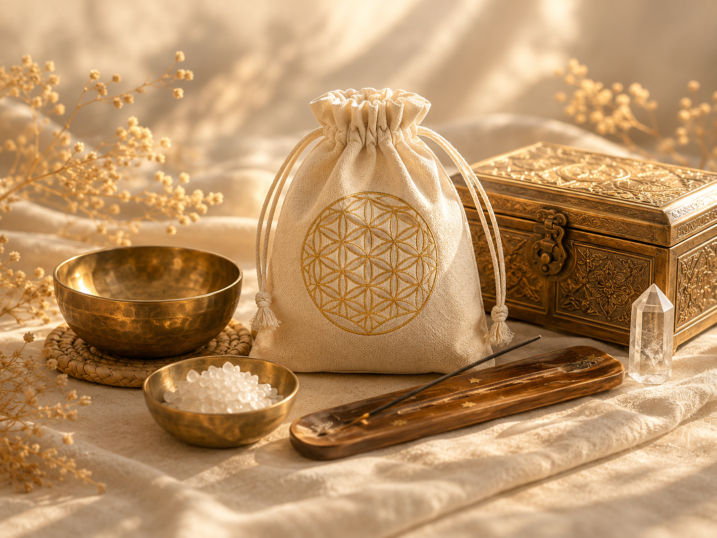 Schalen, Beutel und Zubeh&ouml;r f&uuml;r Rituale