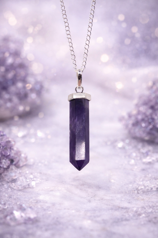 Amethyst Spitzenanhänger Edelstein Schmuck