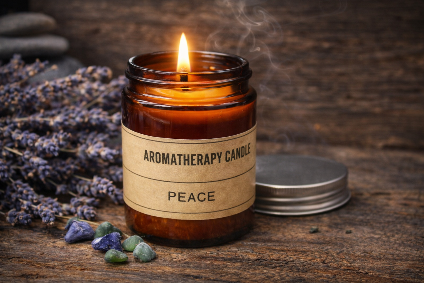 Aromatherapie Kerze Peace Lavendel Geranie Sojawachs