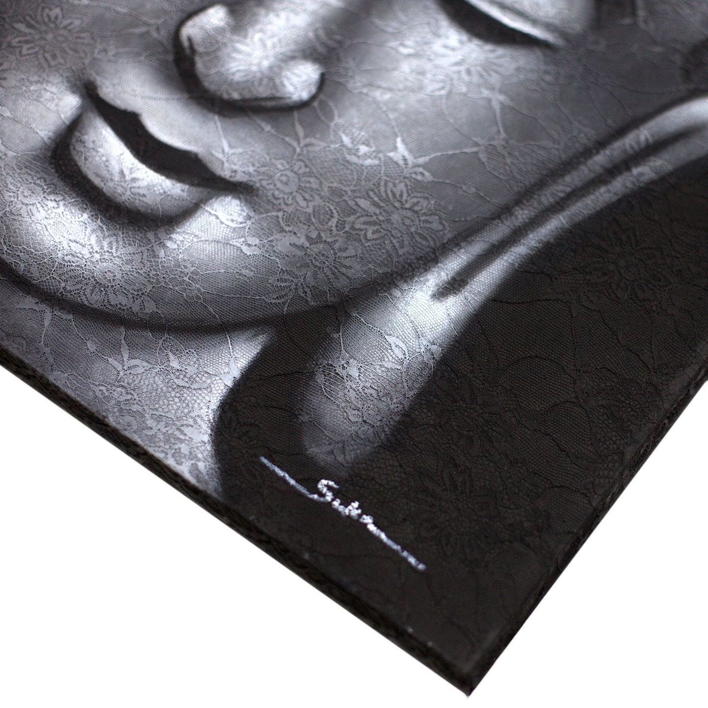 Buddha Wandbild – handgemalte Leinwandkunst aus Bali 80 x 60 cm