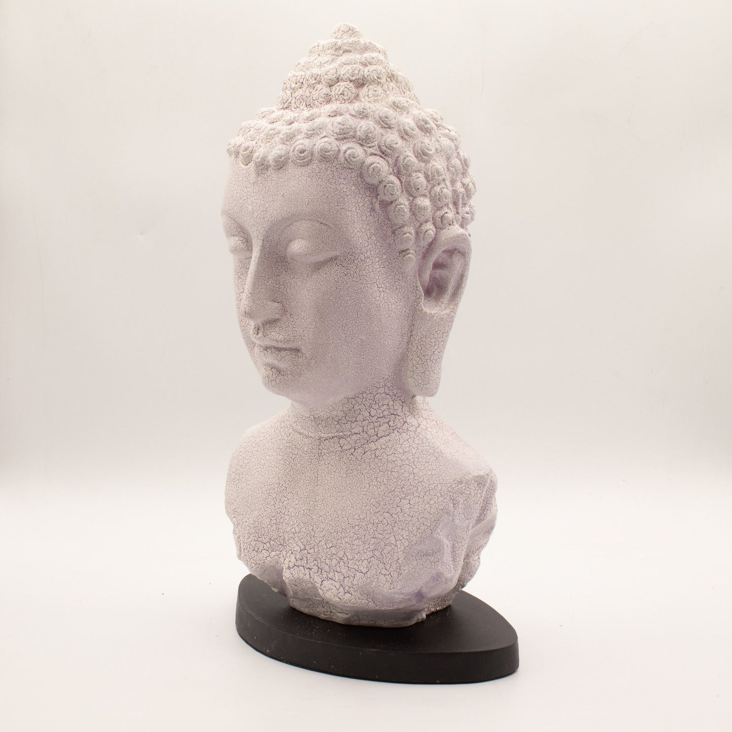 Buddha Kopf Lampe Lavender Crackle – sanftes Licht für entspannte Abende