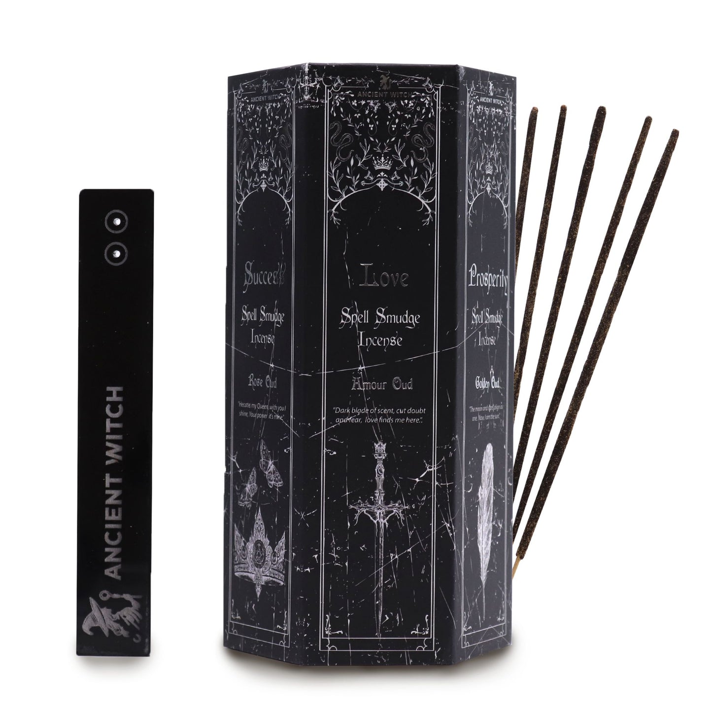 Ancient Witch Räucherset – 5 Ritual Incense Blends mit Pendel und Divination Map