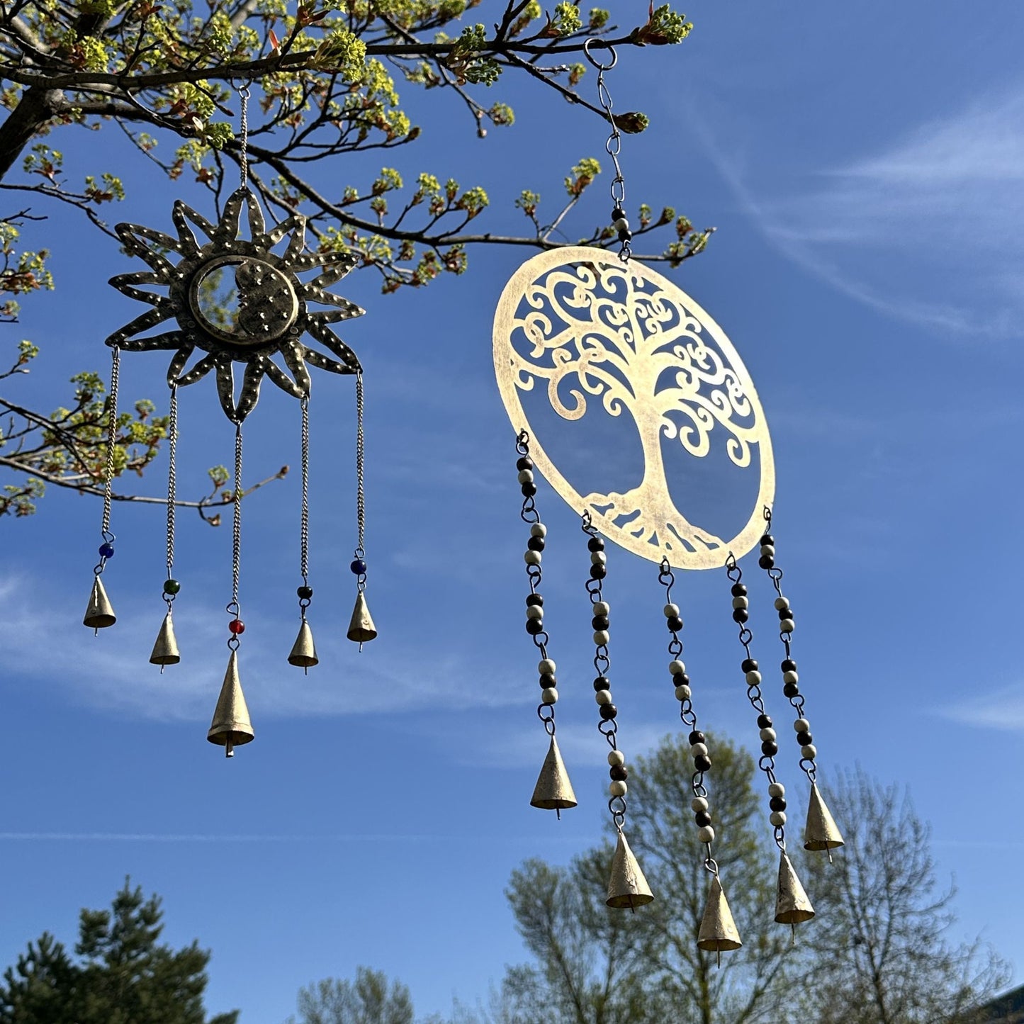 Tree of Life Klangspiel – Großes Windspiel mit Lebensbaum 25 cm