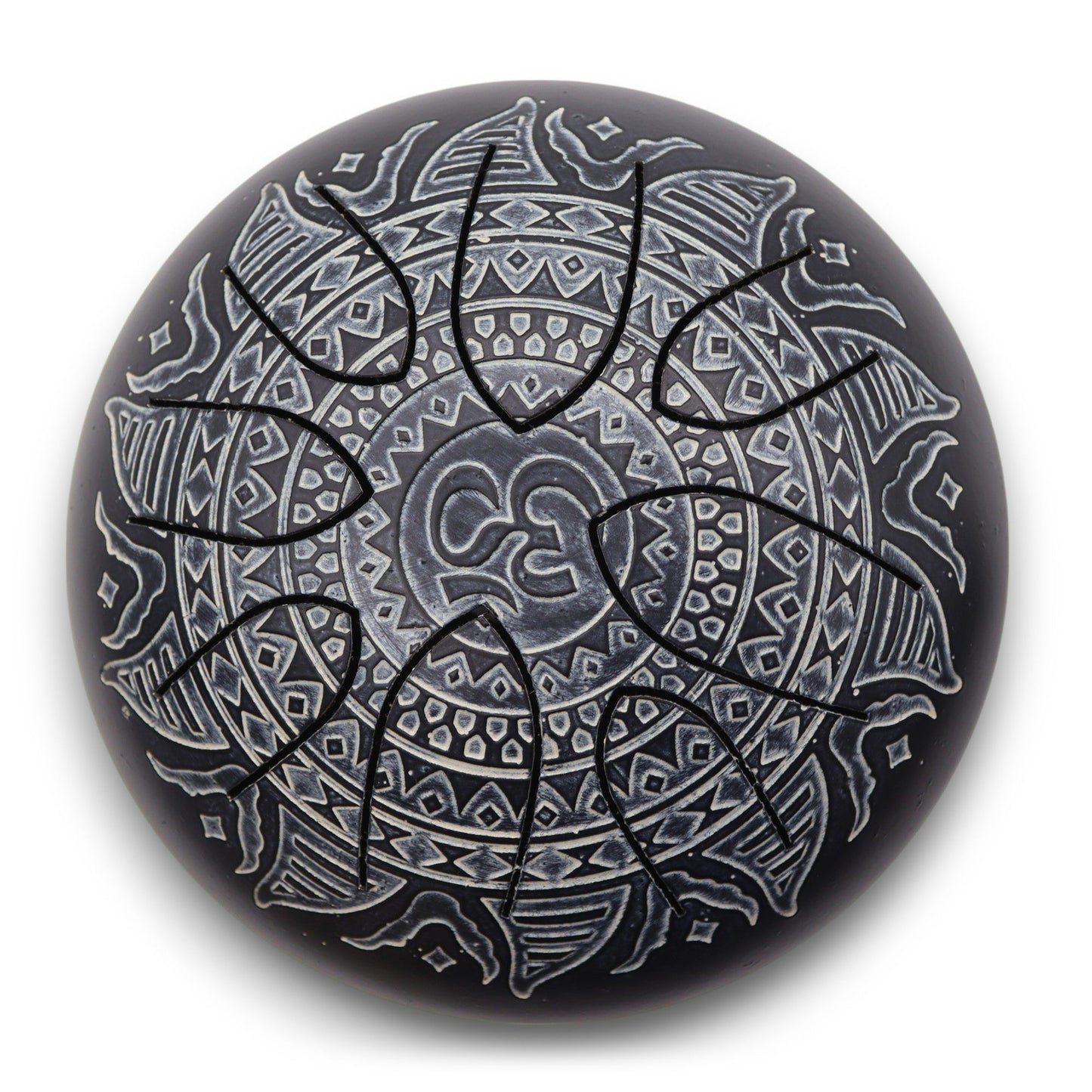 Steel Tongue Drum (16 cm) – OM Mandala Gravur – Meditationsklang-Instrument