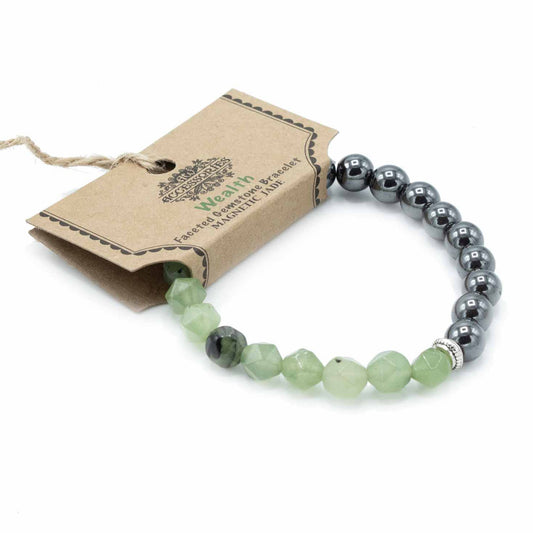 Facettiertes Edelstein Armband Jade – für Balance, Stabilität und Glück