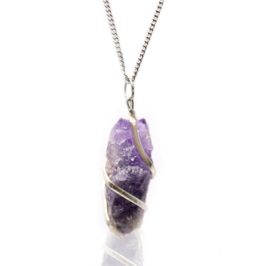 Kaskaden Halskette mit Roh-Amethyst – natürlicher Edelsteinschmuck für Harmonie und Stil