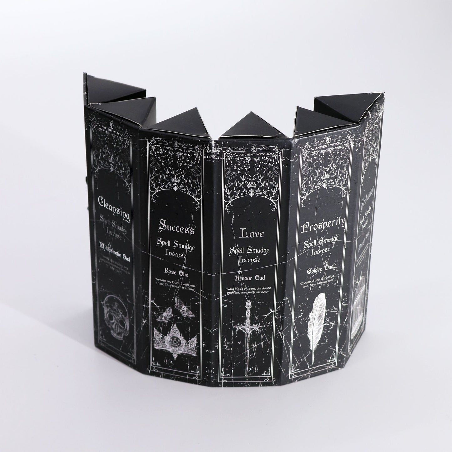 Ancient Witch Räucherset – 5 Ritual Incense Blends mit Pendel und Divination Map