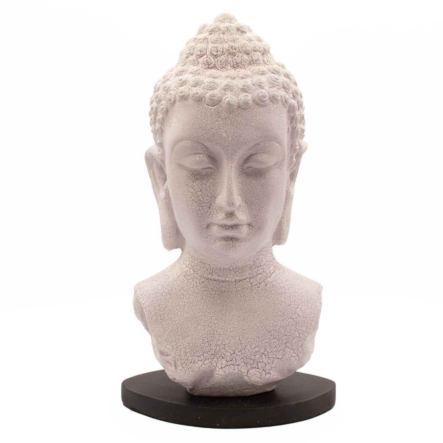 Buddha Kopf Lampe Lavender Crackle – sanftes Licht für entspannte Abende