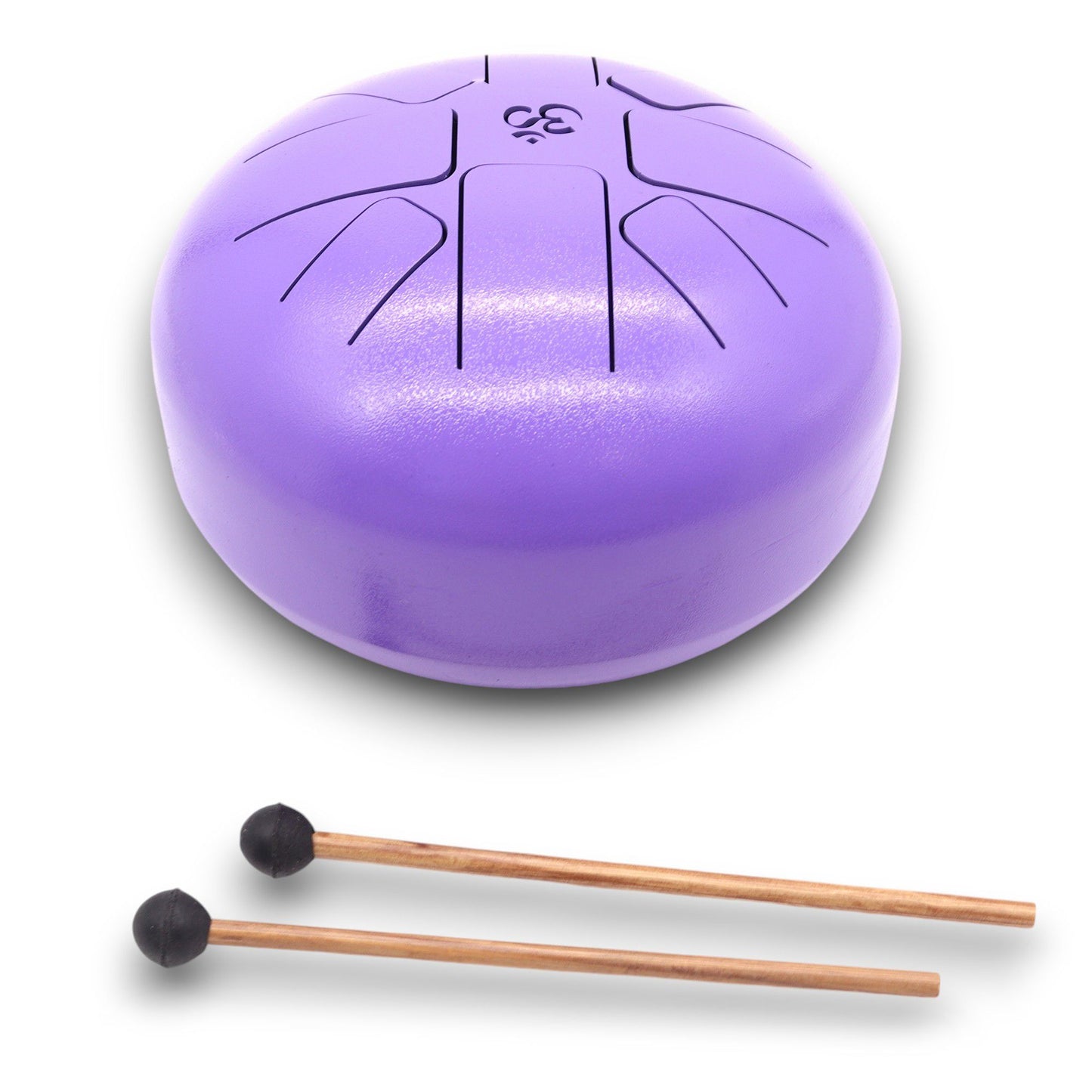 Steel Tongue Drum (22 x 16 cm) – OM Violett – Meditations- & Klanginstrument