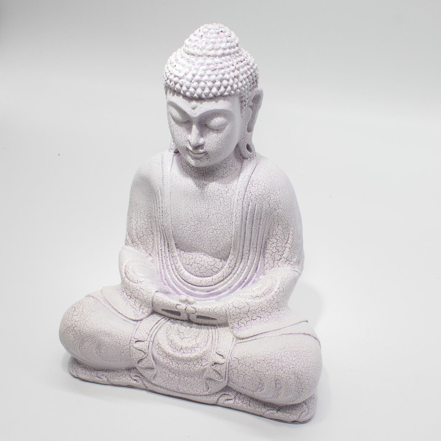 Meditations Buddha Lampe Lavender Crackle – sanftes Licht für Ruhe und Achtsamkeit
