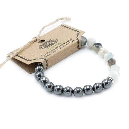 Facettiertes Edelstein Armband Mountain Jade – für Balance, Stabilität und innere Harmonie