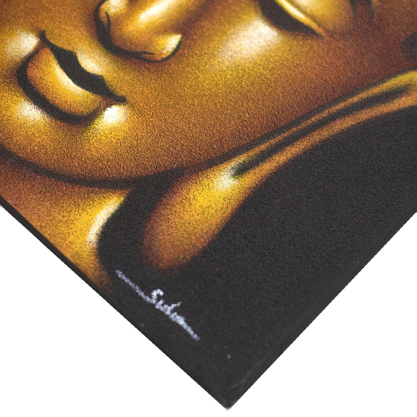 Buddha Wandbild – handgemalte Leinwandkunst aus Bali für Ruhe und Harmonie