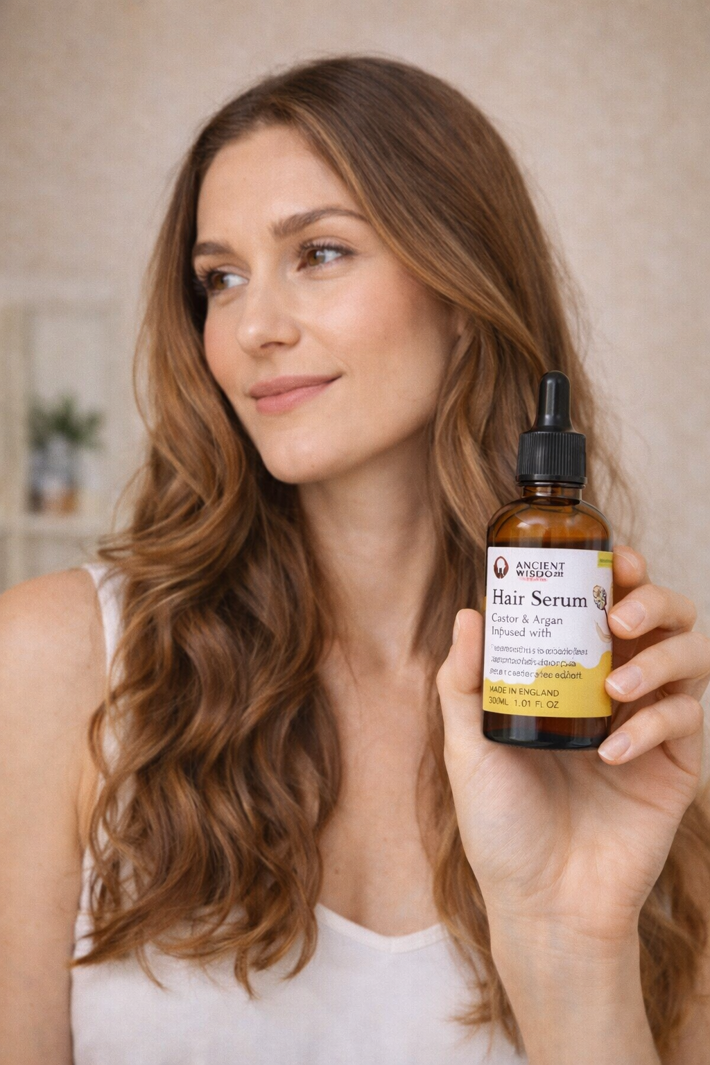 Haarserum Braunglasflasche Detail