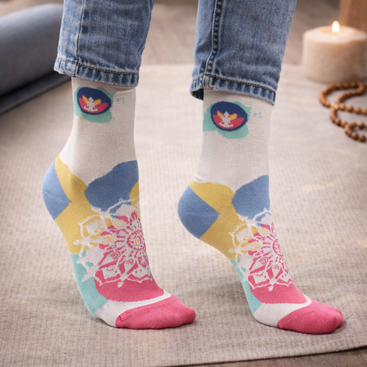 Hop Hare Bambus Yoga Socken mit Yoga Motiven