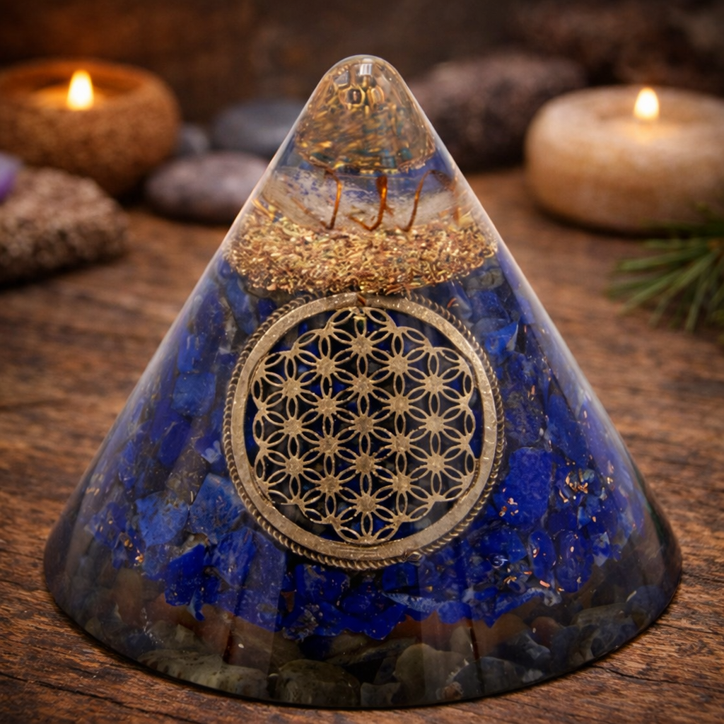 Orgonit Pyramide Energieobjekt für Meditation