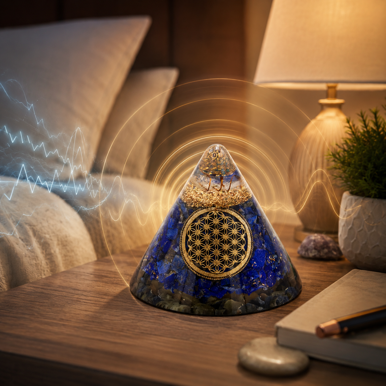 Orgonit Pyramide – Energieobjekt für Meditation, Schutz & Raumharmonie