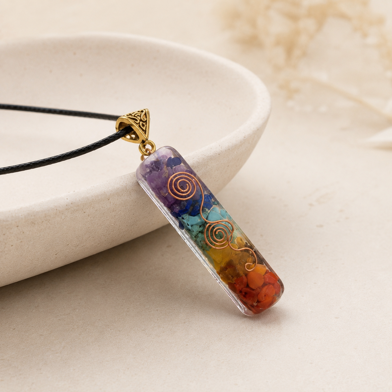 7 Chakra Orgonit Halskette