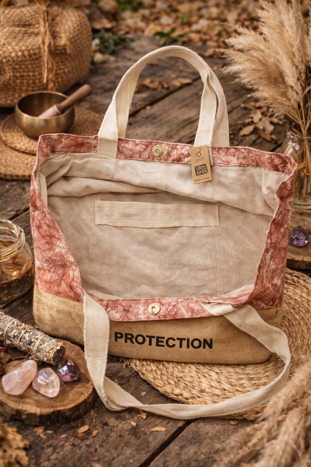Spirituelle Tasche mit Hamsa Detail
