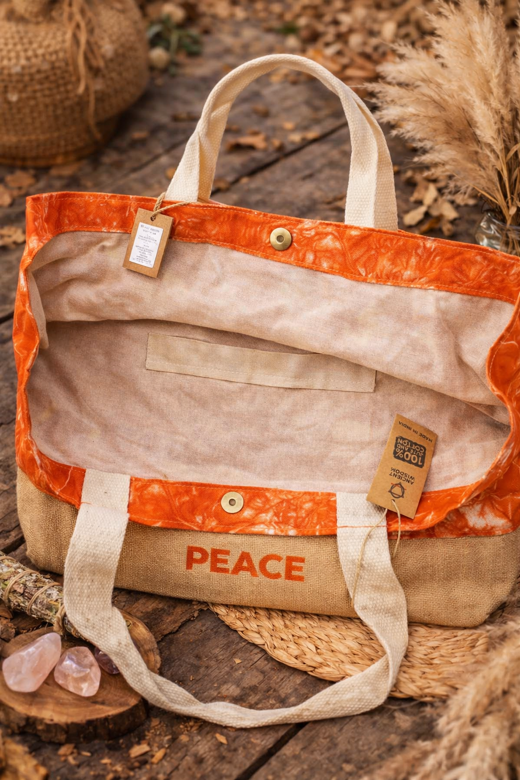 Spirituelle Tasche mit Namaste Detail
