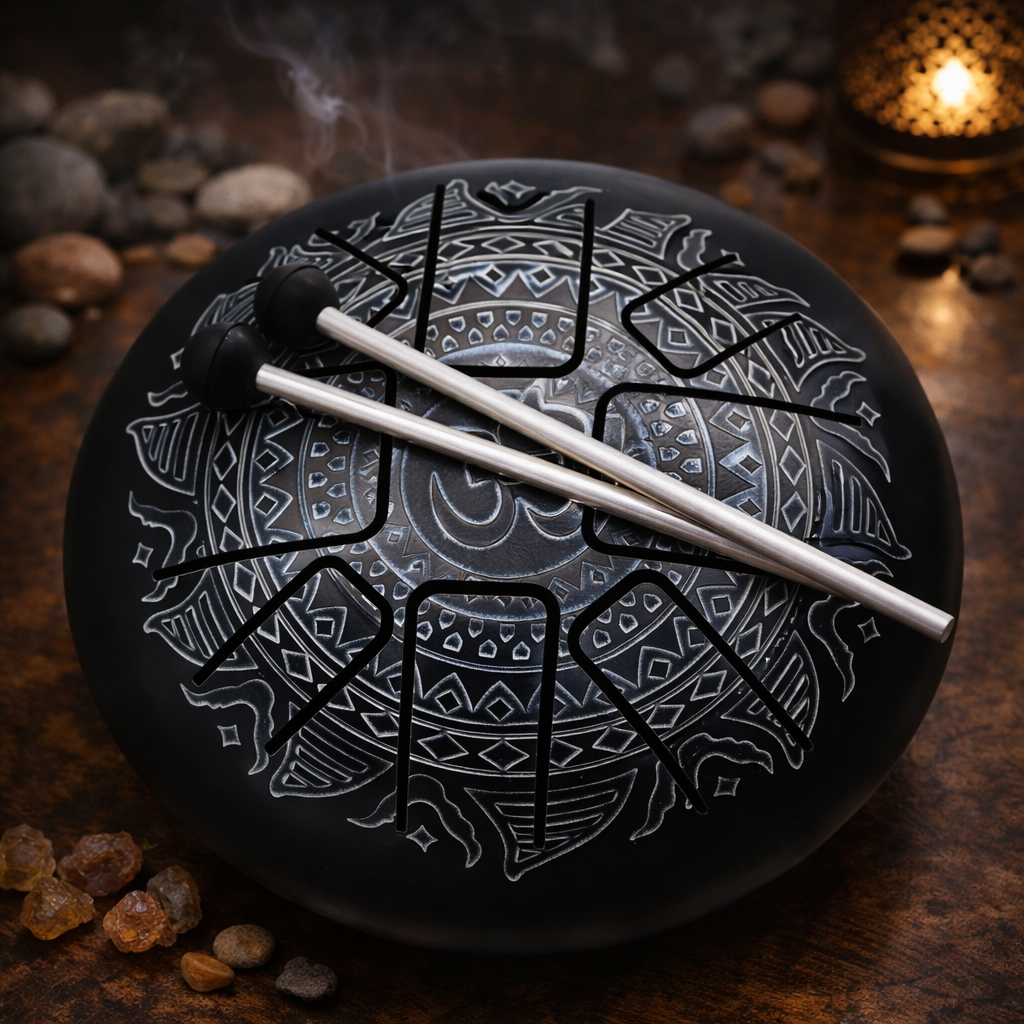 Steel Tongue Drum Happy Drum Om Mandala